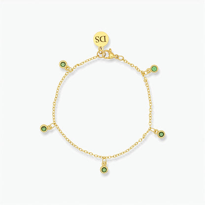 Bracciale Oro con Zirconi Verdi