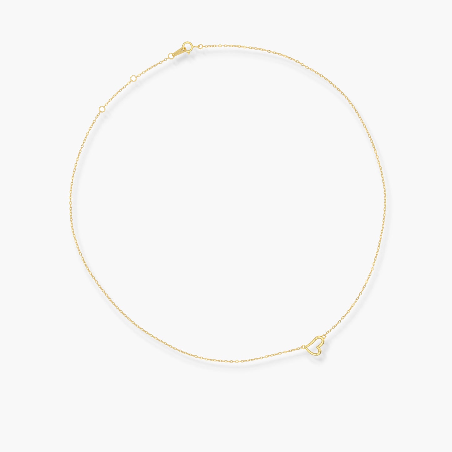 Collana in Argento Sterling 925 Placcata Oro con Charm Cuore