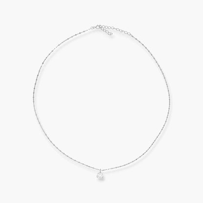 Collana Punto Luce in Argento 925 con Pendente in Zircone