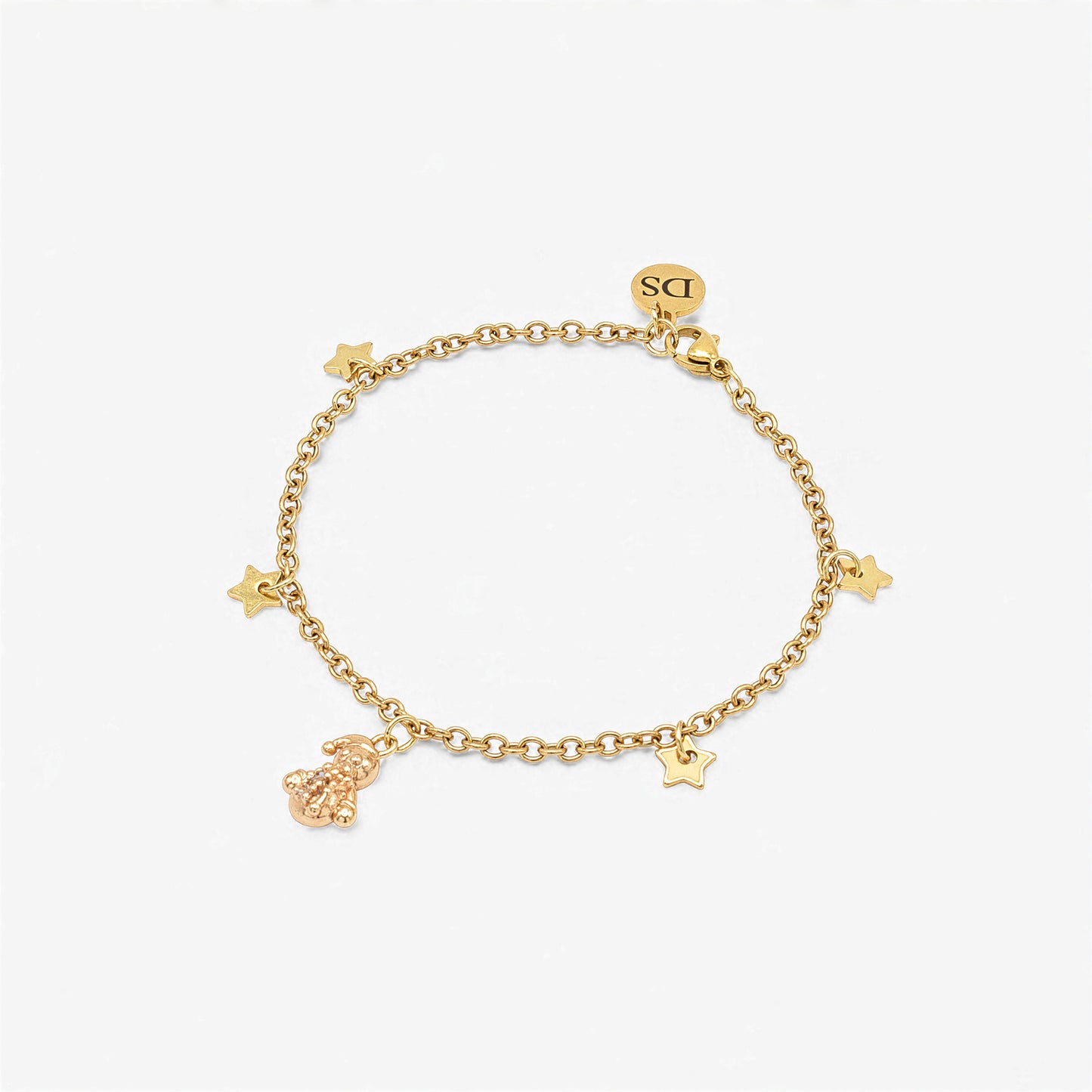 18K Gold Plated Bracelet - Snowman Charm