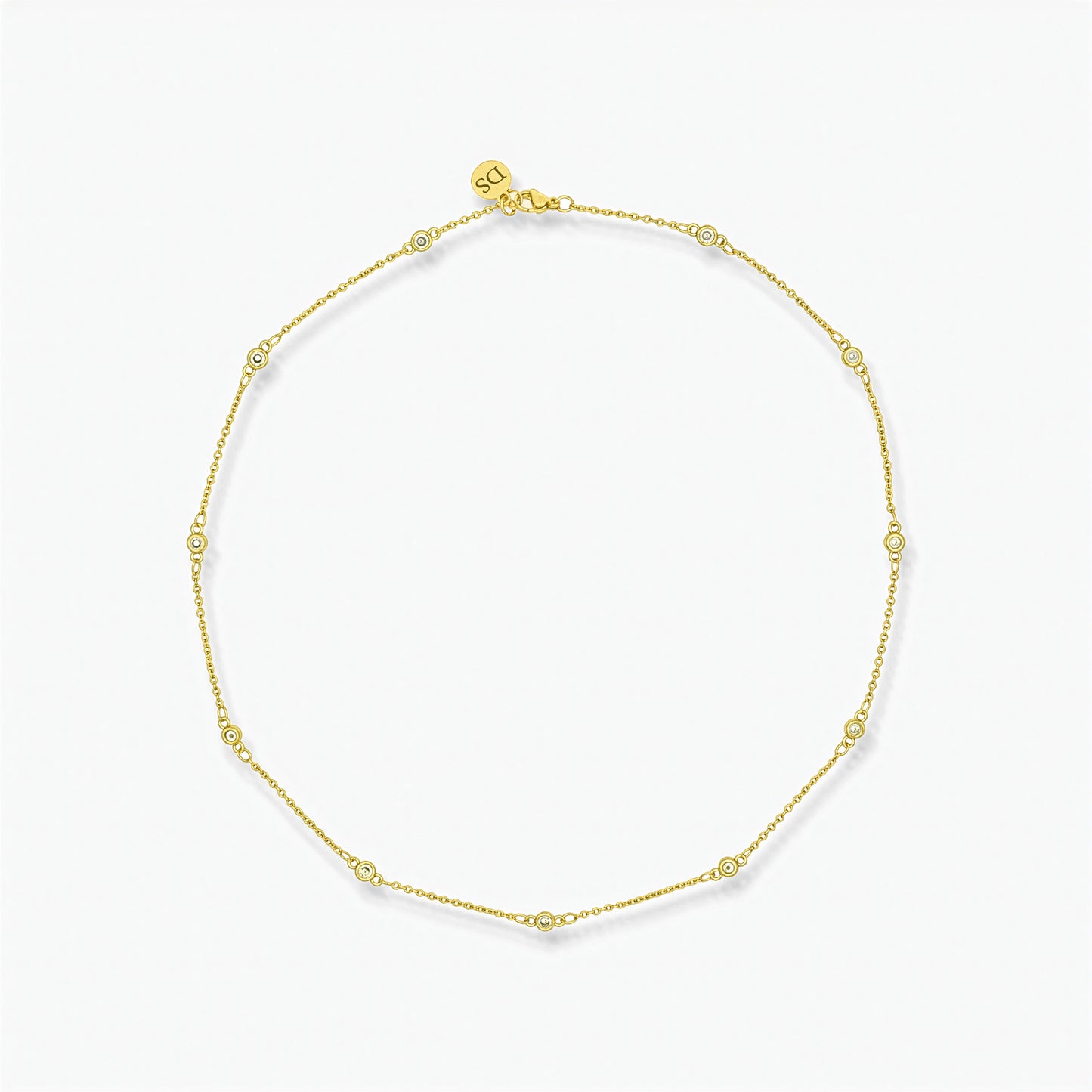 Collana Donna Placcato Oro 18K con Zirconi