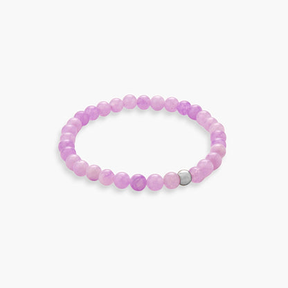 Bracciale elasticizzato Minimal in Giada Lilla