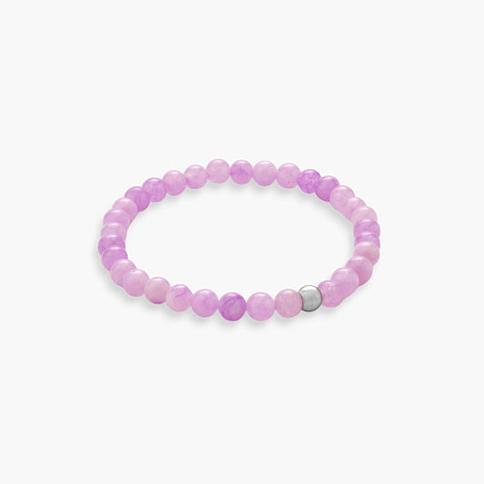 Bracciale elasticizzato Minimal in Giada Lilla