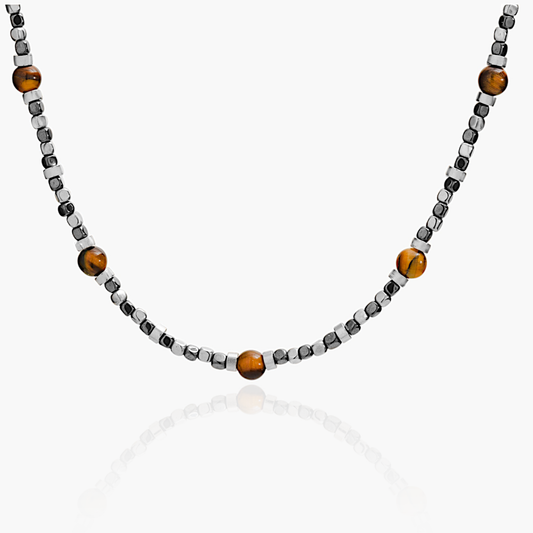 Collana in Ematite e Occhio di Tigre V2