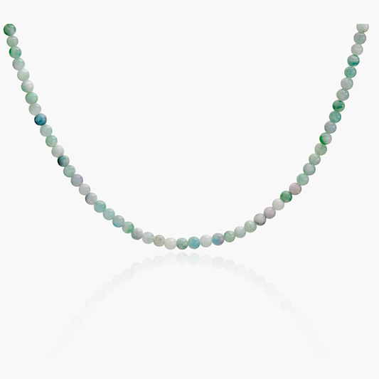 Collana Minimal Girocollo in Giada Verde
