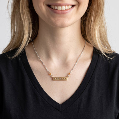 Collana Altalena - Zirconi fumè