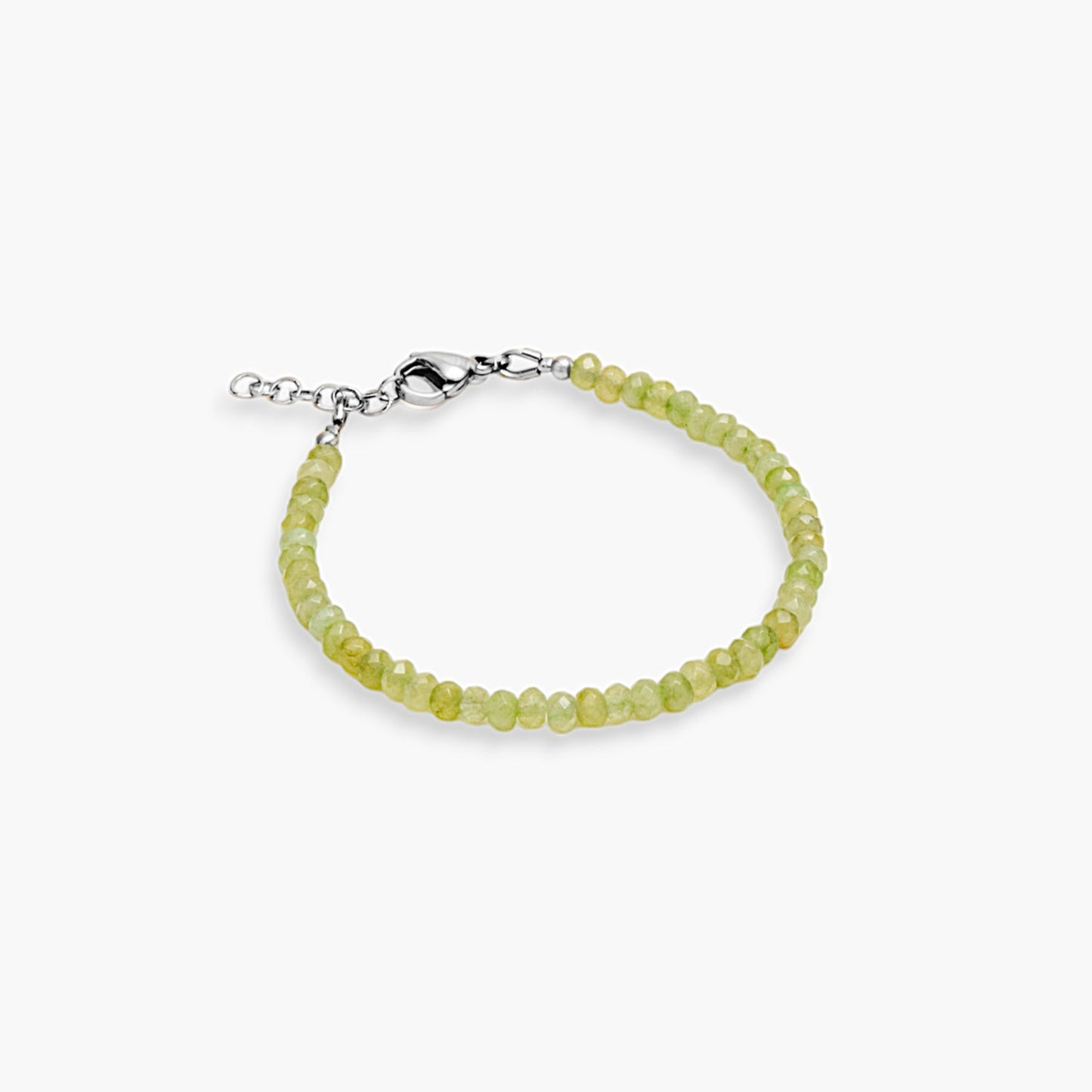 Bracciale Minimal in Giada Verde Sfaccettata