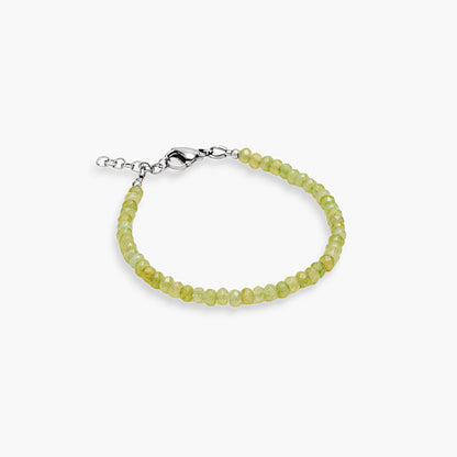 Bracciale Minimal in Giada Verde Sfaccettata