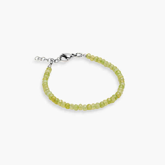 Bracciale Minimal in Giada Verde Sfaccettata