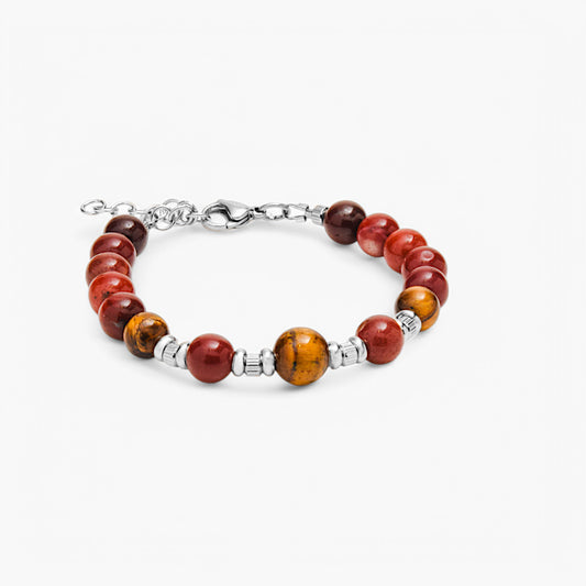 Bracciale in Occhio di Tigre e Mookaite