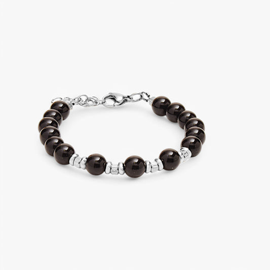 Bracciale in Onice Nero Lucido 8mm
