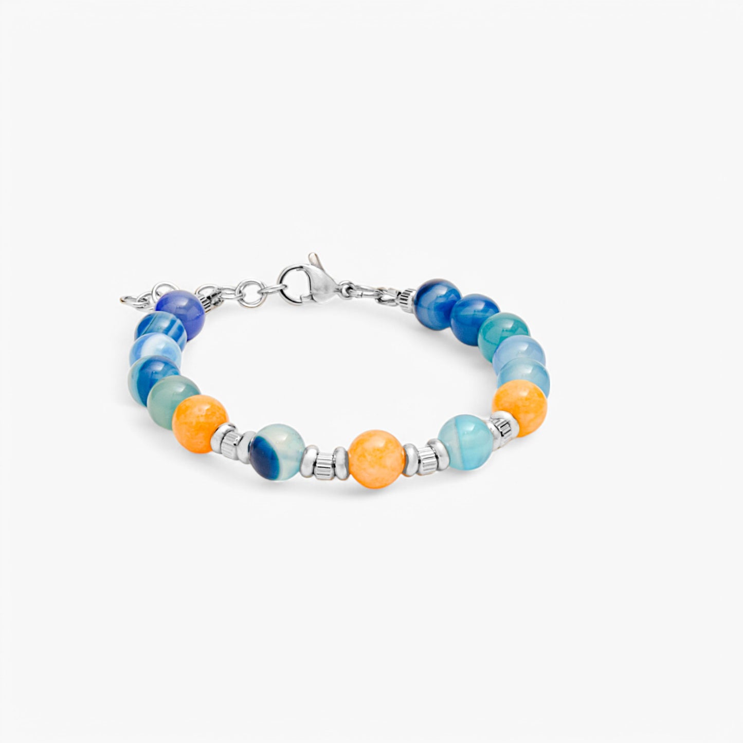 Bracciale in Agata Gialla e Blu