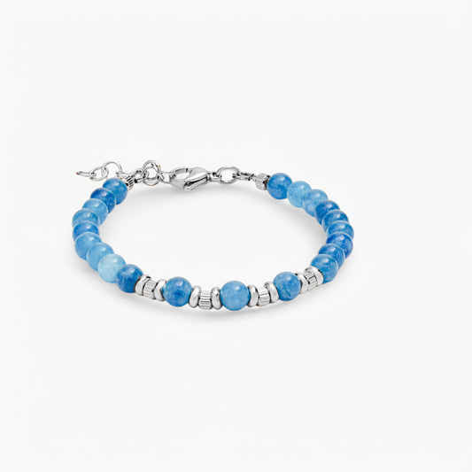 Bracciale in Agata Azzurra