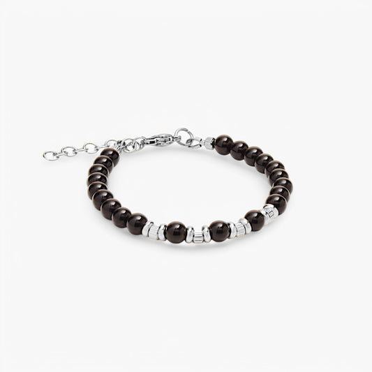 Bracciale in Onice Nero Lucido 6mm