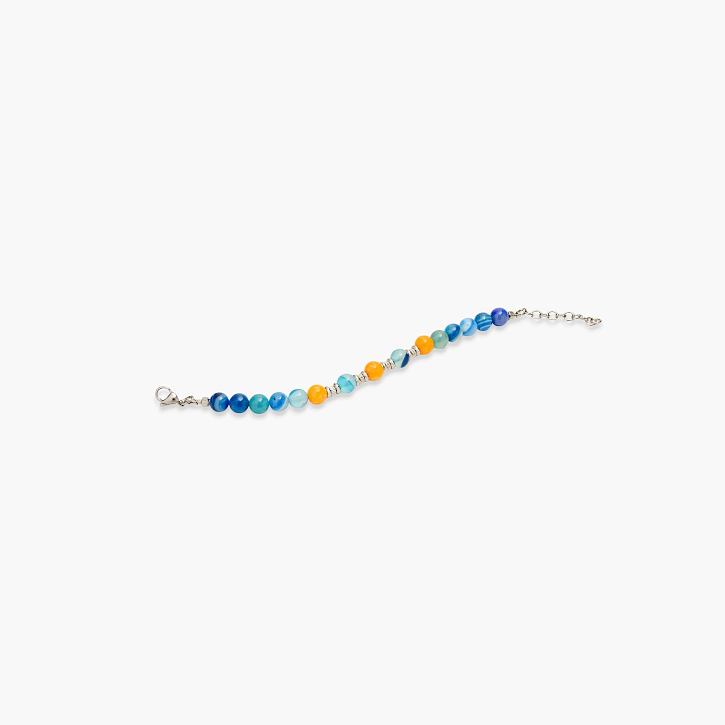 Bracciale in Agata Gialla e Blu