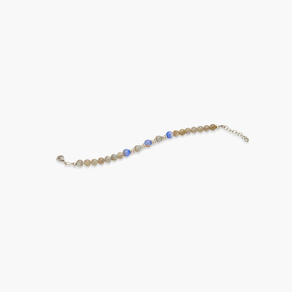 Bracciale in Labradorite e Agata Ghiaccio