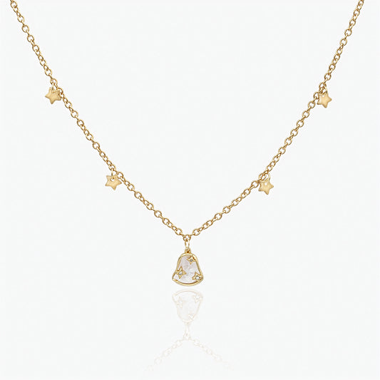 Collana Placcata Oro 18K - pendente Madreperla e Campana