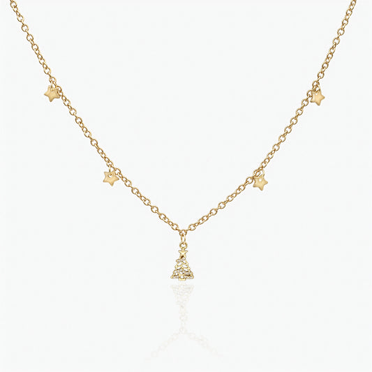 Collana Placcata oro 18K - pendente Albero di Natale