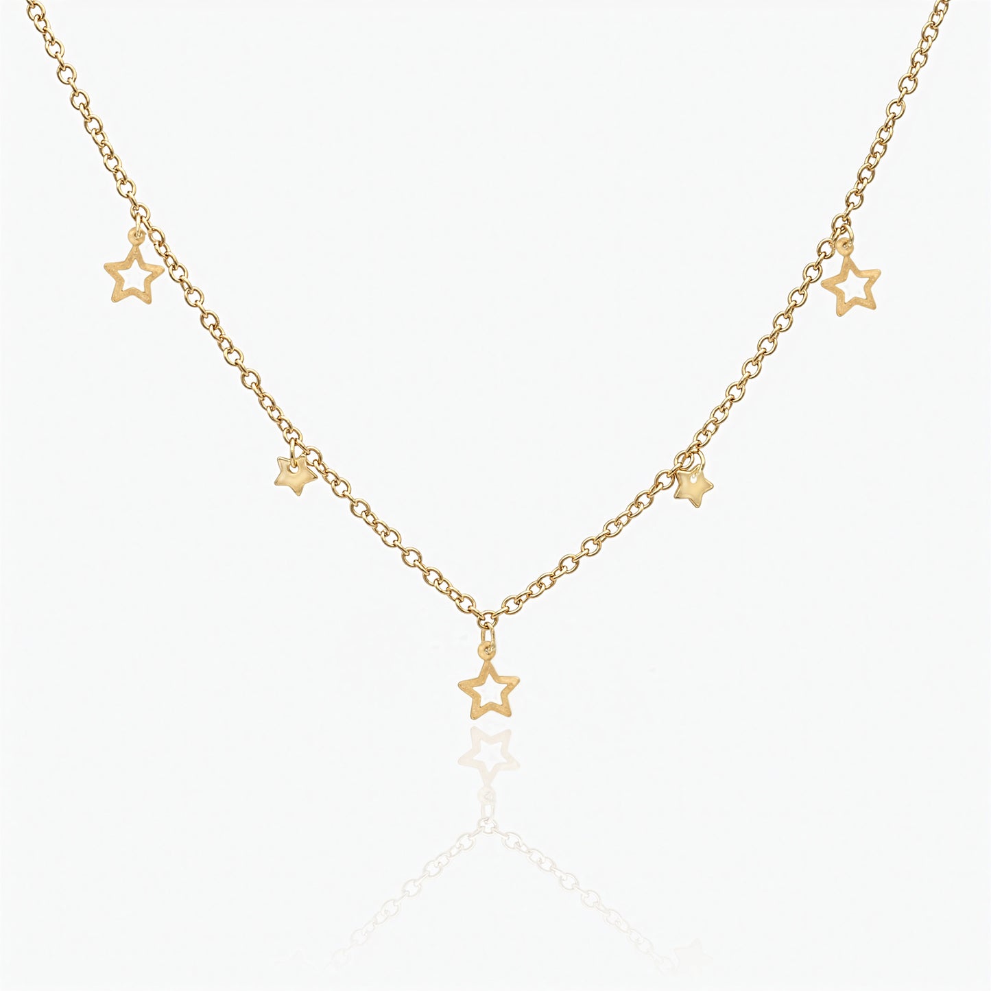18K Gold Plated Necklace - Christmas Star Charm