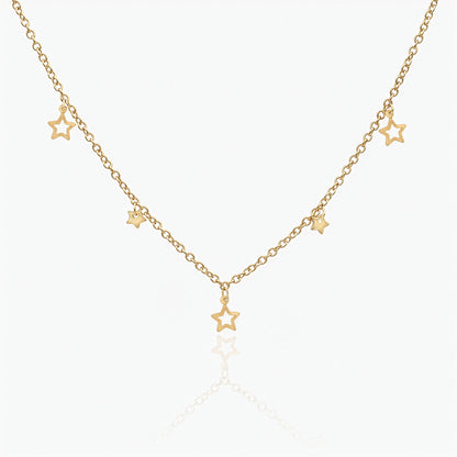 18K Gold Plated Necklace - Christmas Star Charm