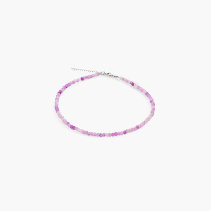 Collana Minimal Girocollo in Giada Lilla Multicolor