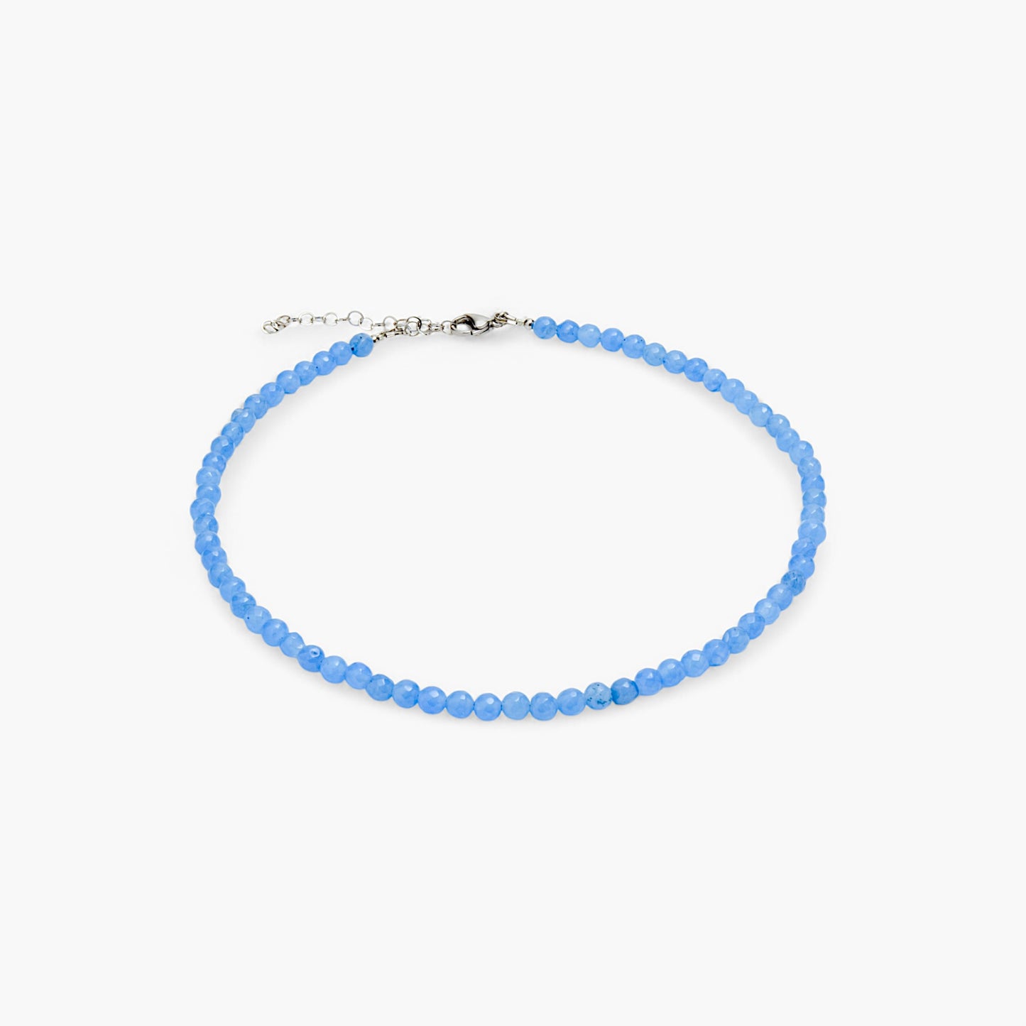 Collana Minimal Girocollo in Giada Celeste