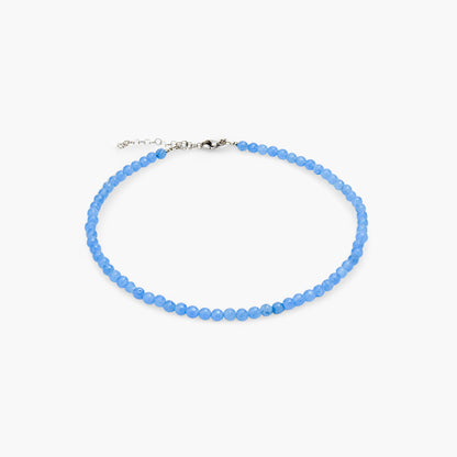 Collana Minimal Girocollo in Giada Celeste