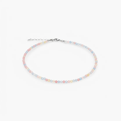 Collana Minimal Girocollo in Giada Multicolor