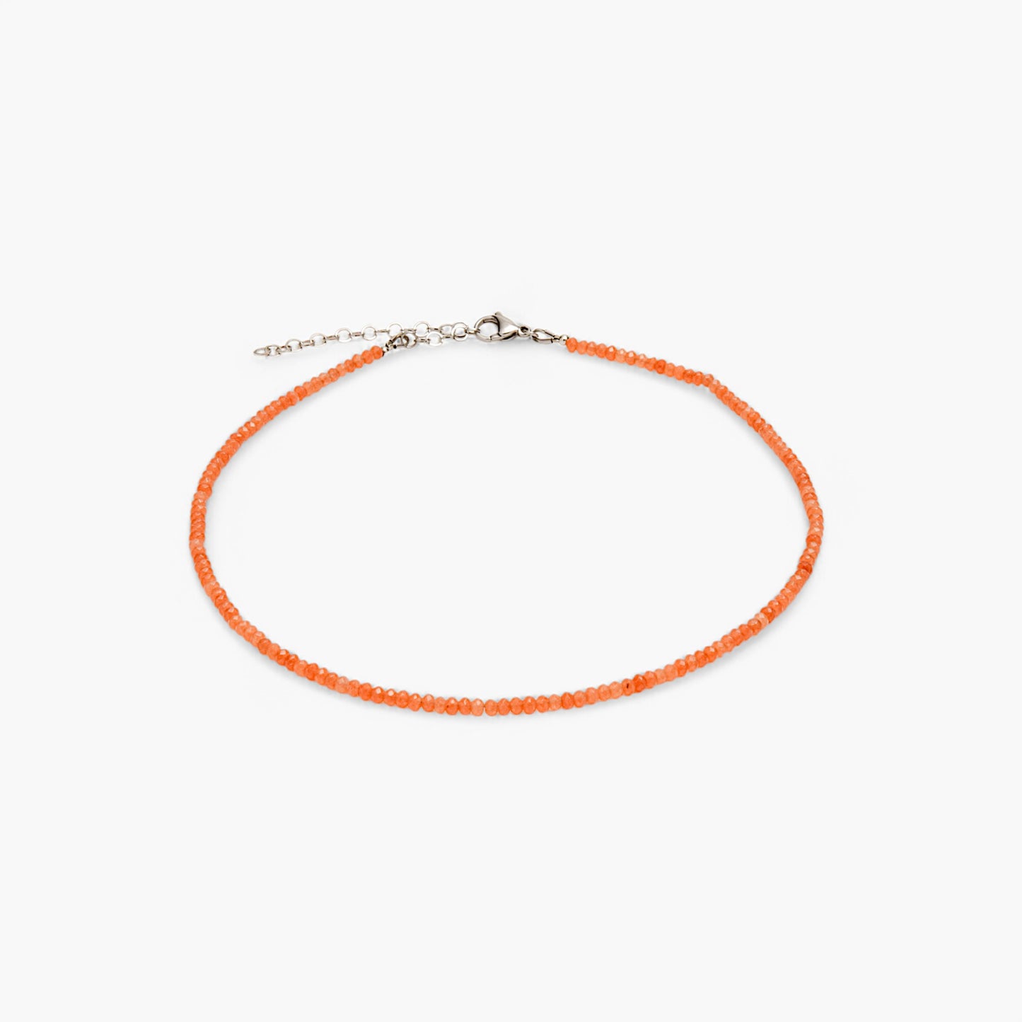 Collana Minimal Girocollo in Corniola