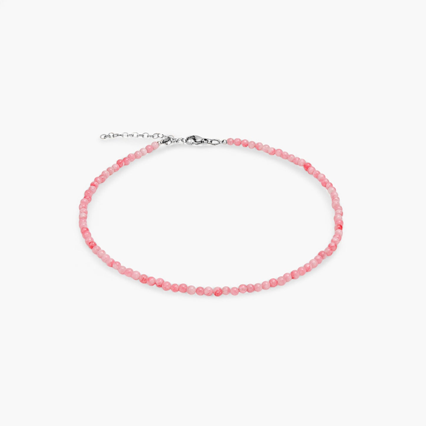 Collana Minimal Girocollo in Giada Rosa