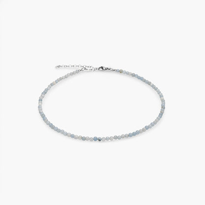 Collana Minimal Girocollo in Giada Azzurra