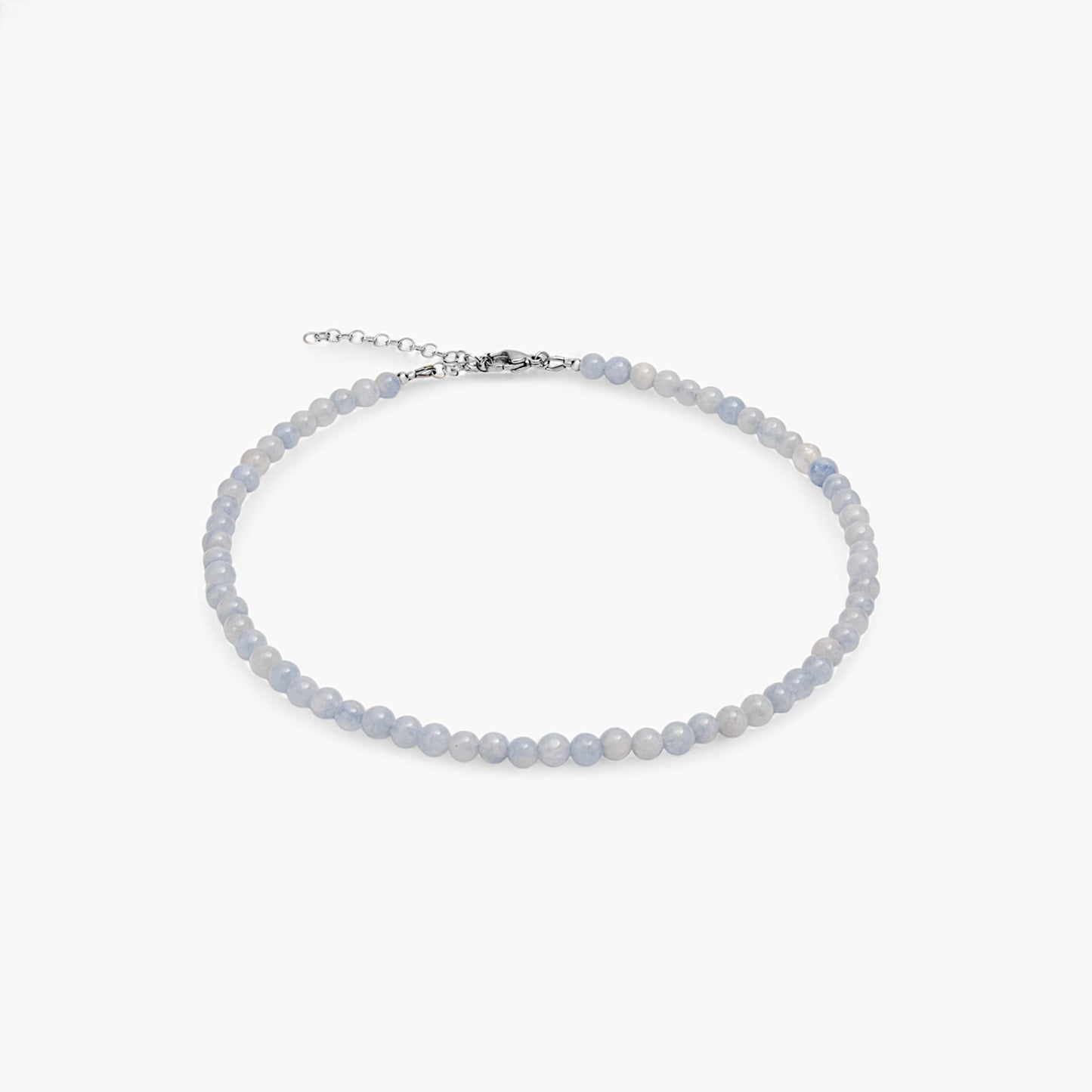 Collana Minimal Girocollo in Giada Azzurro Chiaro