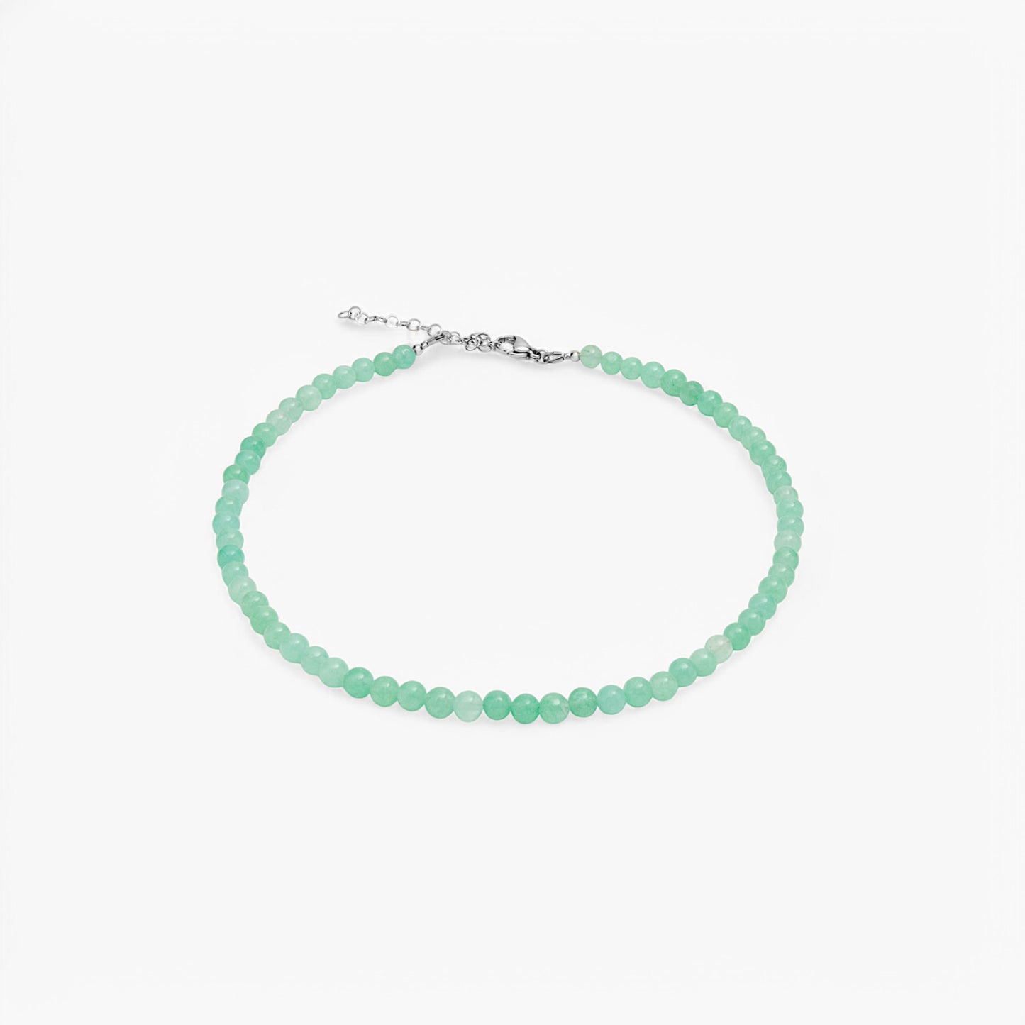 Collana Minimal Girocollo in Giada Verde Acqua