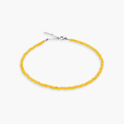 Collana Minimal Girocollo in Giada Gialla