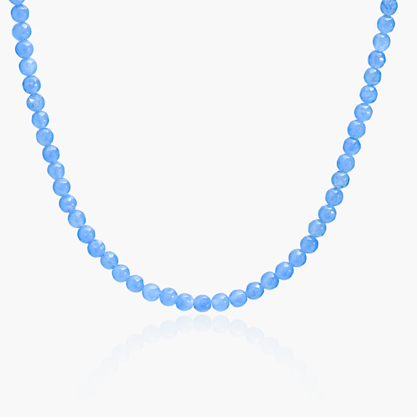 Collana Minimal Girocollo in Giada Celeste