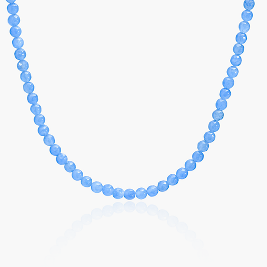 Collana Minimal Girocollo in Giada Celeste