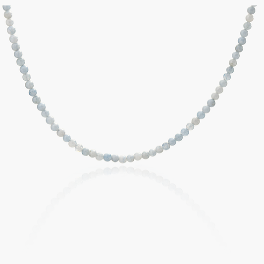 Collana Minimal Girocollo in Giada Azzurra