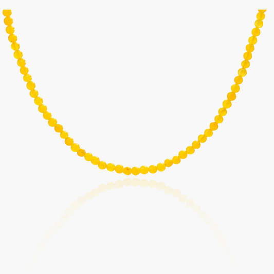 Collana Minimal Girocollo in Giada Gialla