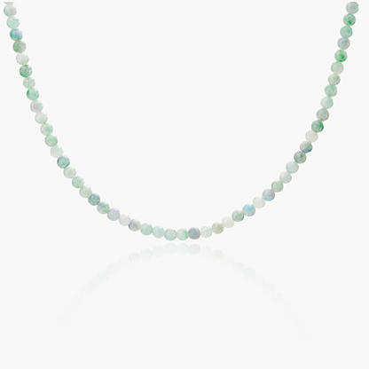 Collana Minimal Girocollo in Giada Verde Pastello