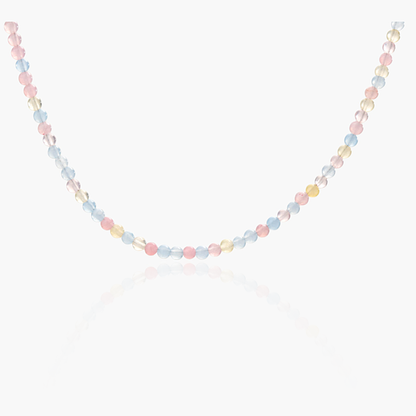 Collana Minimal Girocollo in Giada Multicolor