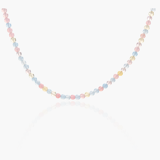 Collana Minimal Girocollo in Giada Multicolor