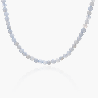Collana Minimal Girocollo in Giada Azzurro Chiaro