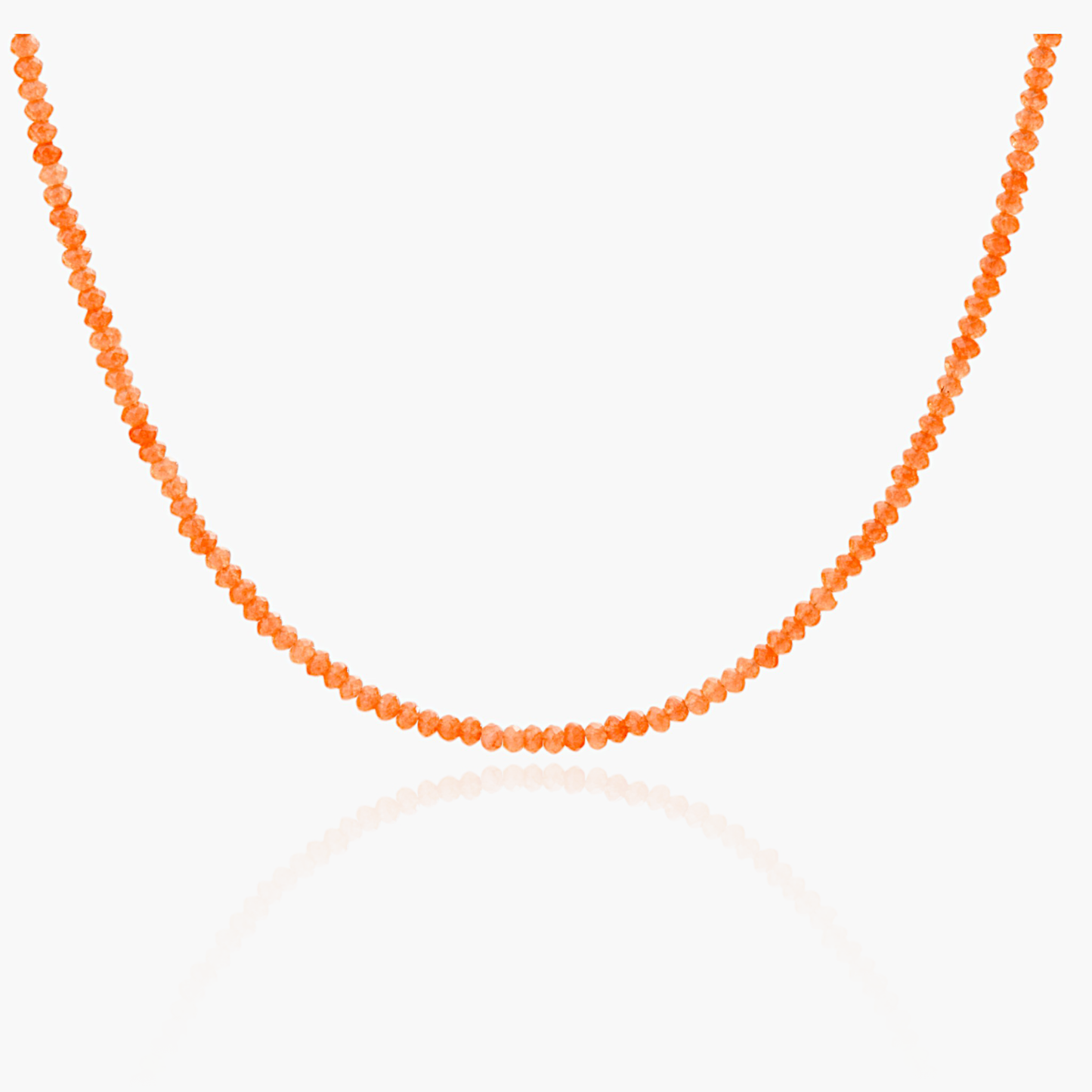 Collana Minimal Girocollo in Corniola
