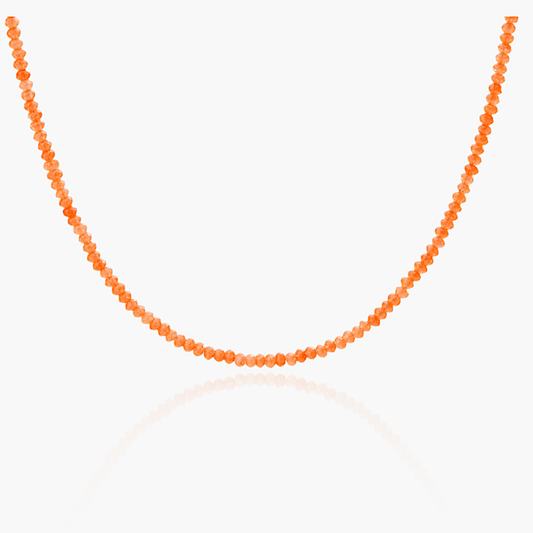 Collana Minimal Girocollo in Corniola