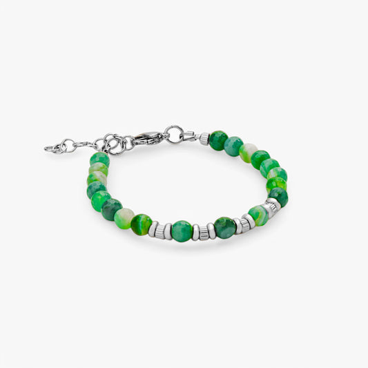 Bracciale in Agata Verde sfaccettata