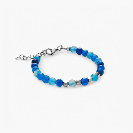 Bracciale in Agata Blu