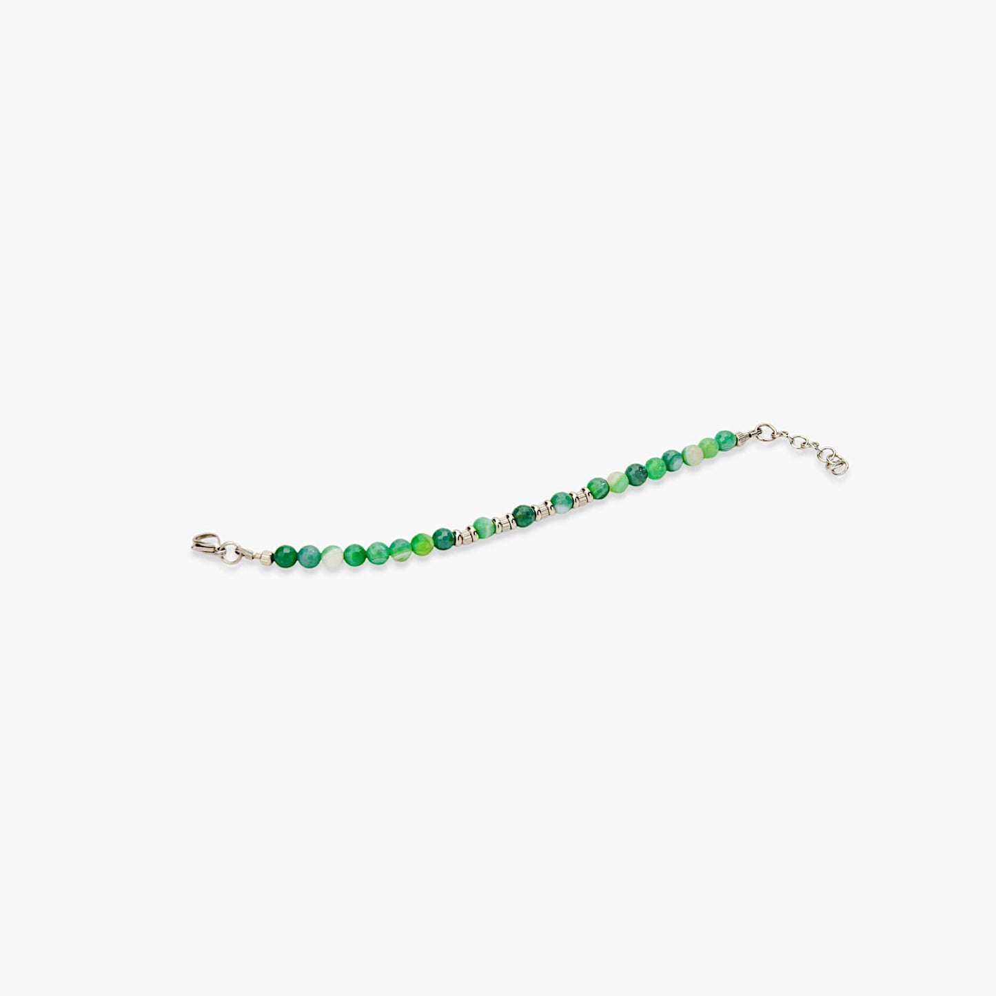 Bracciale in Agata Verde sfaccettata